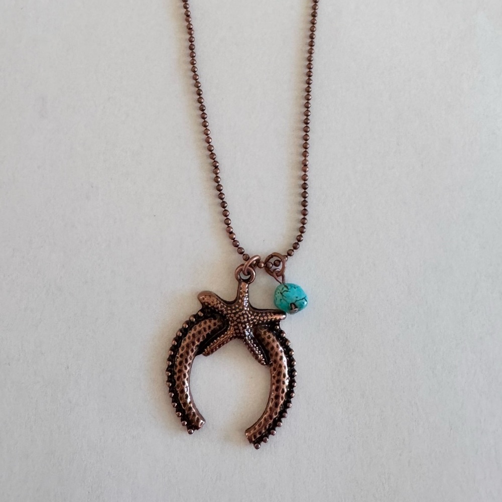 COWGIRL Confetti- Copper Chain Squash Starfish Pendant